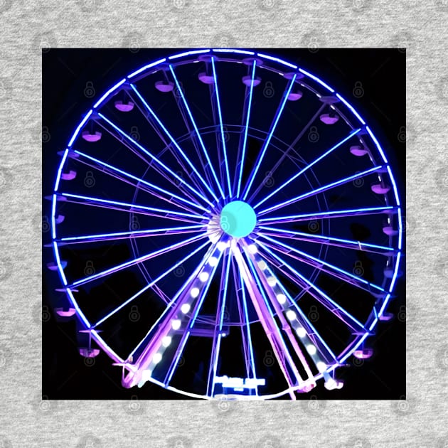 Neon ferris wheel no. 1 by asanaworld